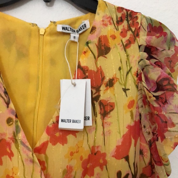 Walter Baker Adriana Dress Yellow Tulip size 2 - Picture 4 of 8